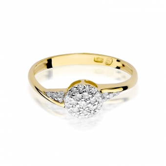 Złoty pierścionek zaręczynowy z brylantami 0.20ct BD18