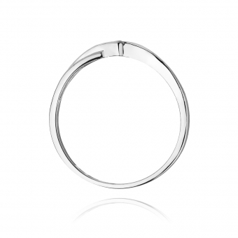 Pierścionek zaręczynowy z białego złota z brylantem 0.04ct BD191/W