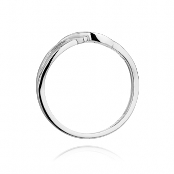 Pierścionek zaręczynowy z białego złota z brylantami 0.02ct BD192/W