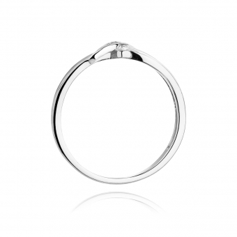 Pierścionek zaręczynowy z białego złota z brylantami 0.02ct BD193/W