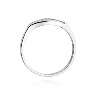 Pierścionek zaręczynowy z białego złota z brylantem 0.04ct BD194/W