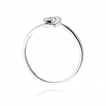 Pierścionek zaręczynowy z białego złota z brylantem 0.04ct BD195/W