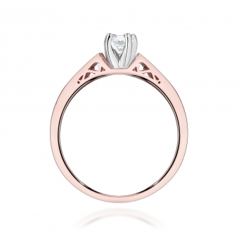 Pierścionek z różowego złota z brylantami 0.42ct BD198/R