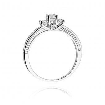 Pierścionek zaręczynowy z białego złota z brylantami 0.42ct BD199/W