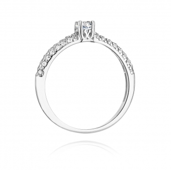 Pierścionek zaręczynowy z białego złota z brylantami 0.36ct BD200/W