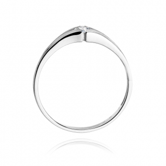 Pierścionek zaręczynowy z białego złota z brylantem 0.08ct BD207/08/W