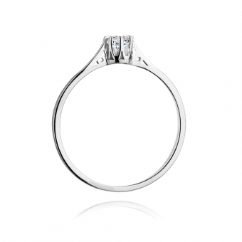 Pierścionek zaręczynowy z białego złota z brylantem 0.08ct BD209/08/W