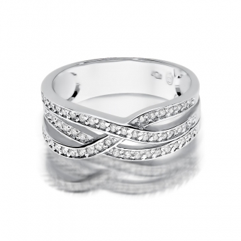 Pierścionek zaręczynowy z białego złota z brylantami 0.27ct BD215/W