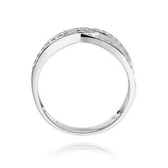 Pierścionek zaręczynowy z białego złota z brylantami 0.27ct BD215/W