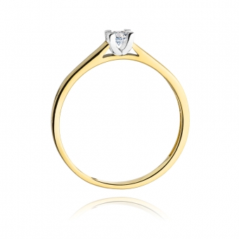 Złoty pierścionek zaręczynowy z brylantem 0.25ct BD221B/25