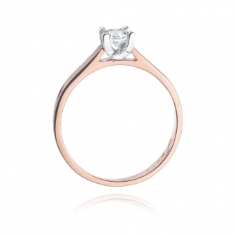 Pierścionek z różowego złota z brylantem 0.25ct BD221B/25/R