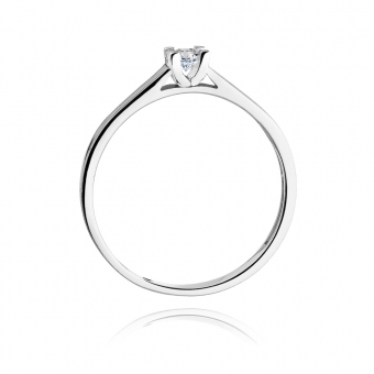 Pierścionek zaręczynowy z białego złota z brylantem 0.08ct BD221/08/W