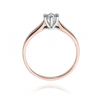 Pierścionek z różówego złota z brylantem 0.25ct BD222B/25/R