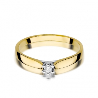 Pierścionek zaręczynowy z brylantem 0.08ct BD222/08