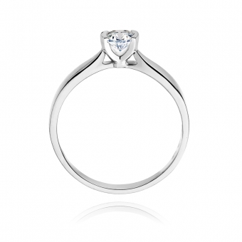 Pierścionek zaręczynowy z białego złota z brylantem 0.25ct BD223B/25/W