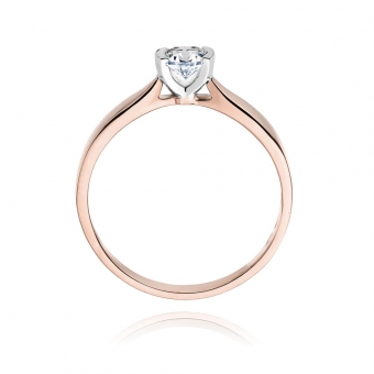Pierścionek z różowego złota z brylantem 0.25ct BD223B/25/R