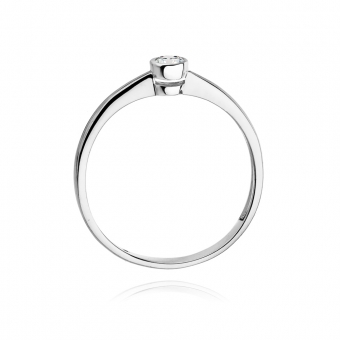 Pierścionek zaręczynowy z białego złota z brylantem 0.08ct BD224/08/W