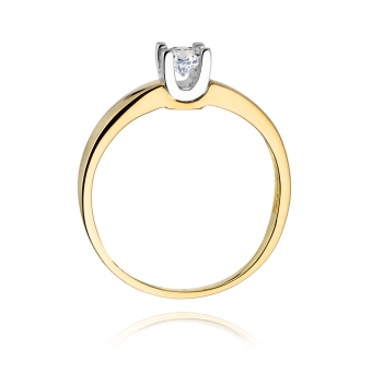 Złoty pierścionek zaręczynowy z brylantem 0.25ct BD225B/25