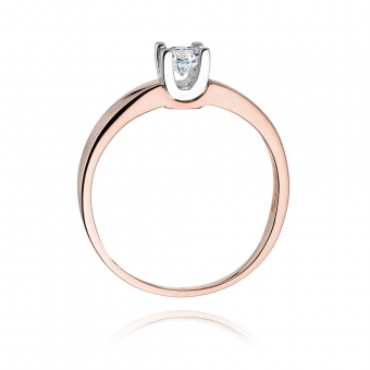 Pierścionek z różowego złota z brylantem 0.25ct BD225B/25/R
