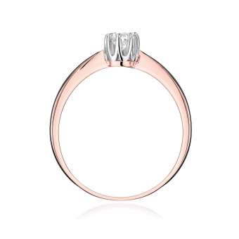 Pierścionek z różówego złota z brylantem 0.30ct BD228/30/R