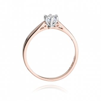 Pierścionek z różowego złota z brylantem 0.30ct BD229/30/R