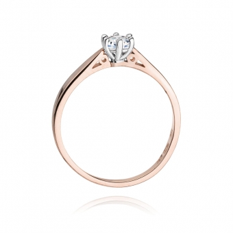 Pierścionek z różowego złota z brylantem 0.25ct BD229B/25/R