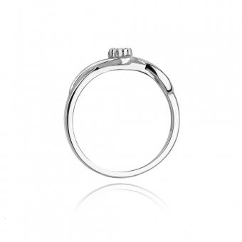Pierścionek zaręczynowy z białego złota z brylantami 0.04ct BD22/W