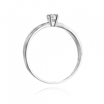 Pierścionek zaręczynowy z białego złota z brylantem 0.08ct BD230/08/W