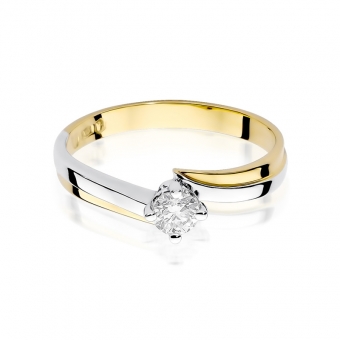 Złoty pierścionek zaręczynowy z brylantem 0.30ct BD231B/30
