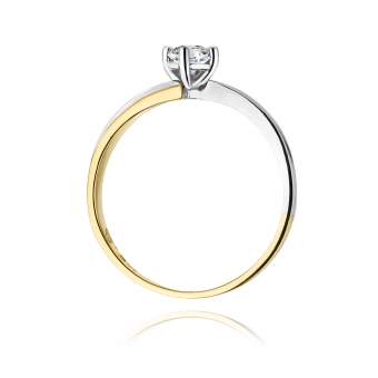 Złoty pierścionek zaręczynowy z brylantem 0.25ct BD231B/25