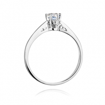 Pierścionek zaręczynowy z białego złota z brylantem 0.25ct BD234B/25/W