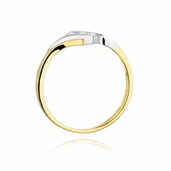Pierścionek zaręczynowy z brylantami 0.09ct BD247