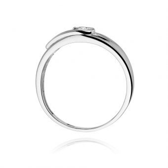 Pierścionek zaręczynowy z białego złota z brylantem 0.12ct BD253/W