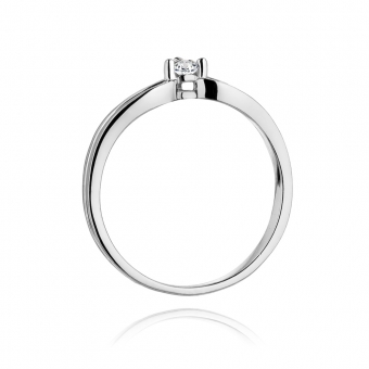 Pierścionek zaręczynowy z białego złota z brylantem 0.15ct BD261/W