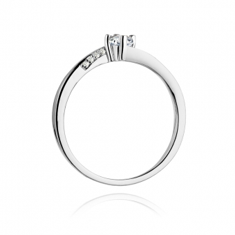 Pierścionek zaręczynowy z białego złota z brylantami 0.19ct BD262/W