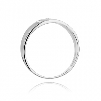 Pierścionek zaręczynowy z białego złota z brylantami 0.07ct BD268/W