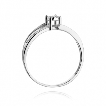 Pierścionek zaręczynowy z białego złota z brylantami 0.10ct BD269/W