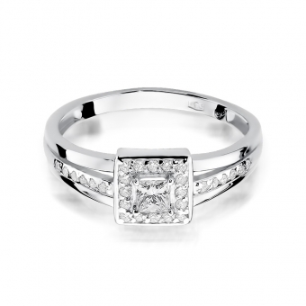 Pierścionek zaręczynowy z białego złota z brylantami 0.29ct BD271/W