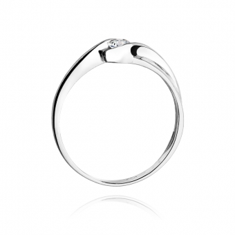 Pierścionek zaręczynowy z białego złota z brylantem 0.15ct BD278/W