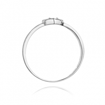 Pierścionek zaręczynowy z białego złota z brylantem 0.04ct BD279/W