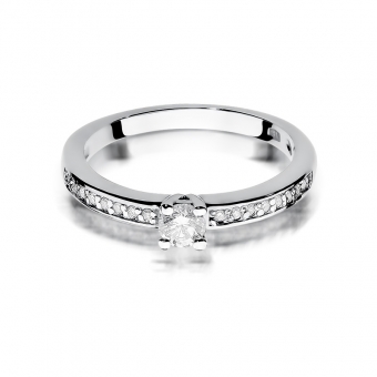 Pierścionek zaręczynowy z białego złota z brylantami 0.20ct BD288/28/W