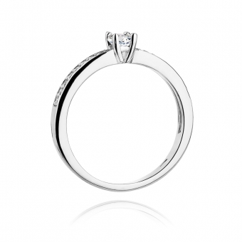 Pierścionek zaręczynowy z białego złota z brylantami 0.20ct BD288/28/W