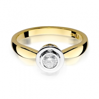 Złoty pierścionek zaręczynowy z brylantem 0.30ct BD294/30