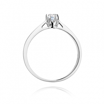 Pierścionek zaręczynowy z brylantem 0.12ct BD295