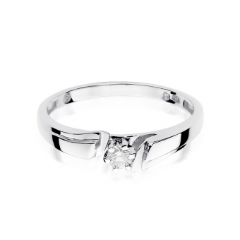 Pierścionek zaręczynowy z brylantem 0.10ct BD300/10