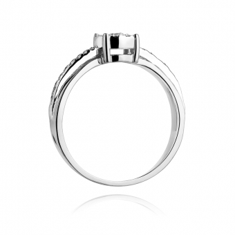 Pierścionek zaręczynowy z białego złota z brylantami 0.25ct BD302/W