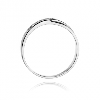 Pierścionek zaręczynowy z białego złota z brylantami 0.07ct BD305/W