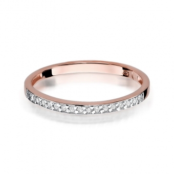 Pierścionek z różowego złota z brylantami 0.09ct BD306/R