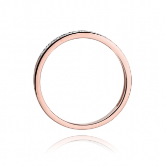 Pierścionek z różowego złota z brylantami 0.09ct BD306/R
