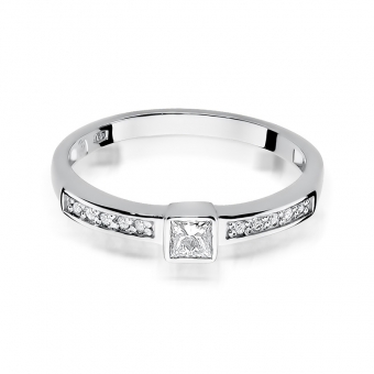 Pierścionek zaręczynowy z białego złota z brylantami 0.24ct BD327/W